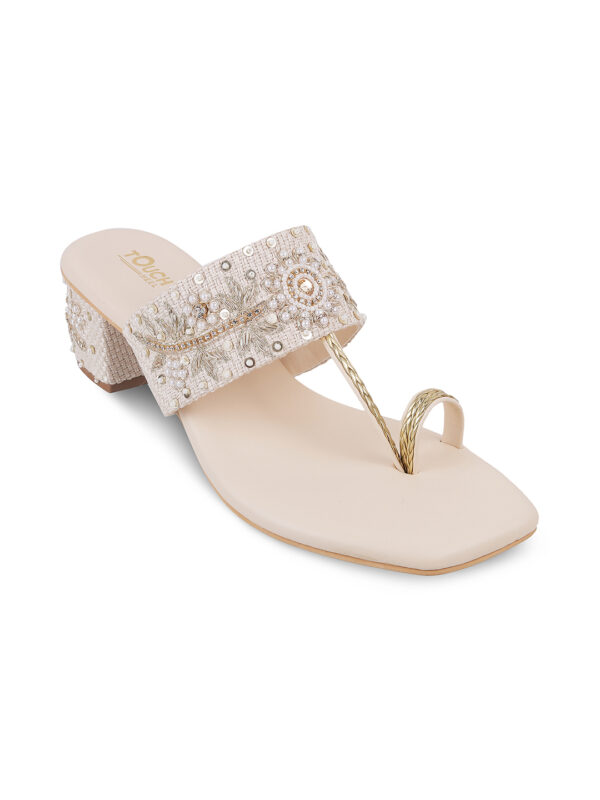Ethnic Block Heels for Parties - Image 4
