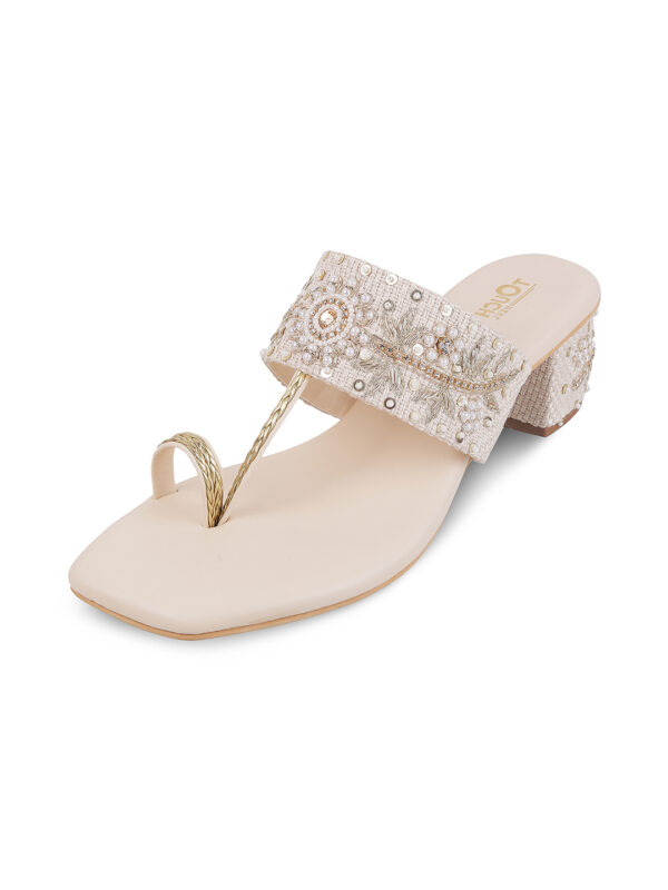Ethnic Block Heels for Parties - Image 3