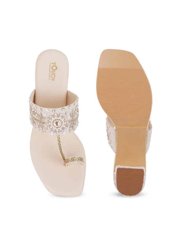 Ethnic Block Heels for Parties - Image 7